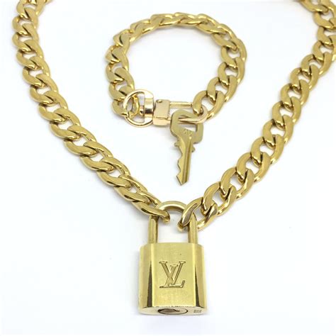 lv padlock necklace silver|lv lock necklace.